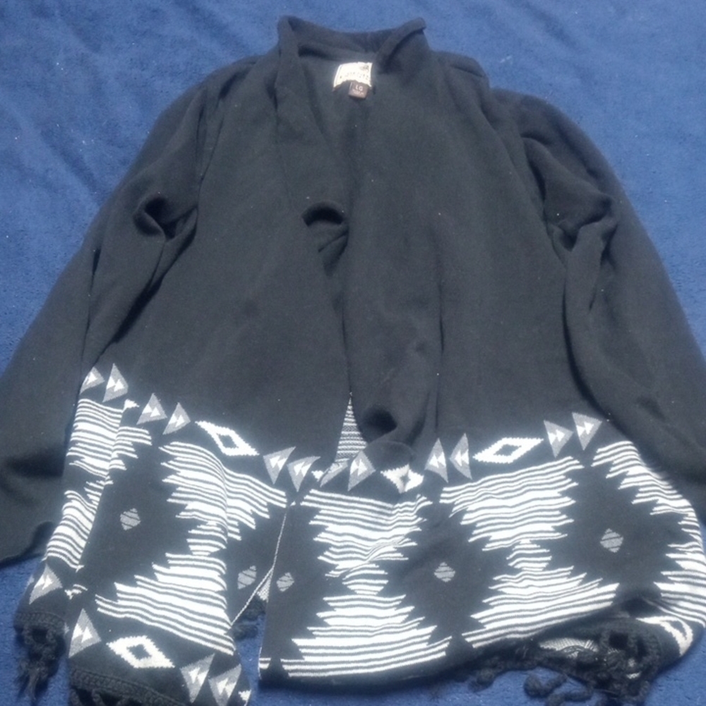 Black and White Patterned Cardigan